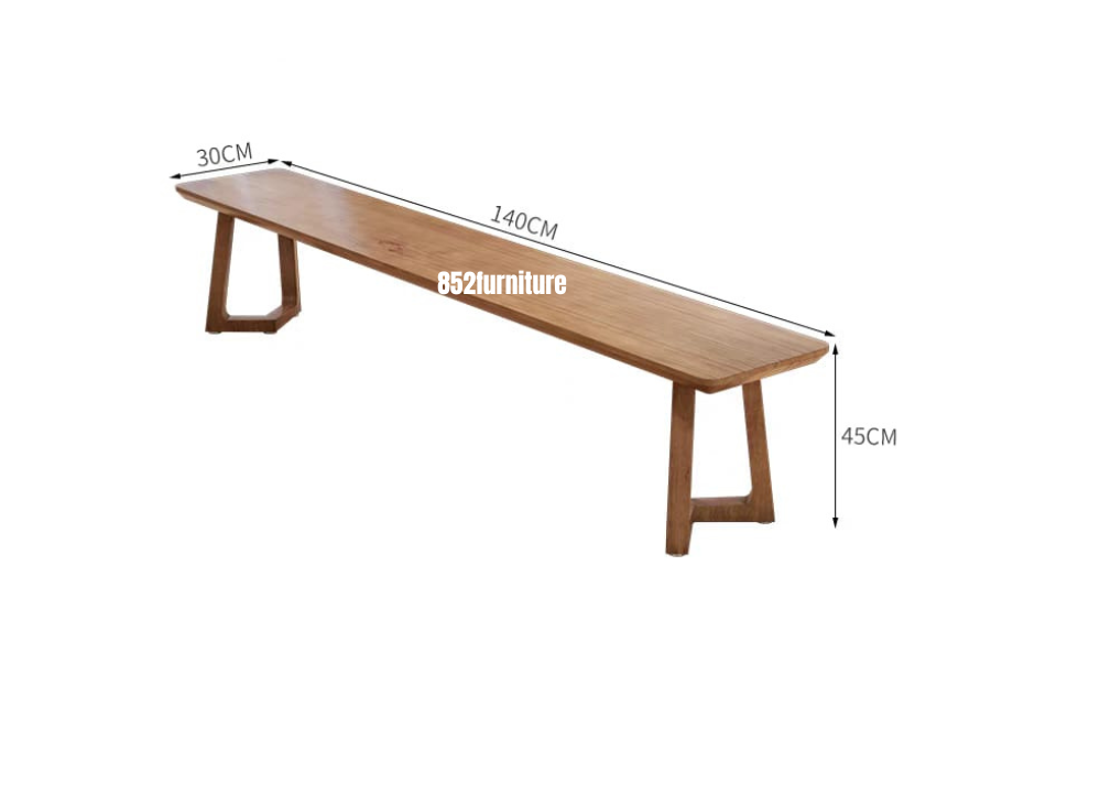 (包送貨安裝 | Delivery and Assembly Included) A057 日式實木長椅 (Solid wood bench)