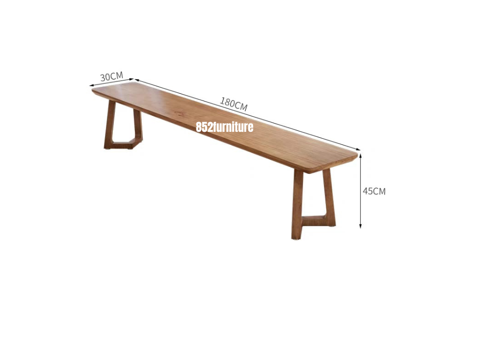(包送貨安裝 | Delivery and Assembly Included) A057 日式實木長椅 (Solid wood bench)