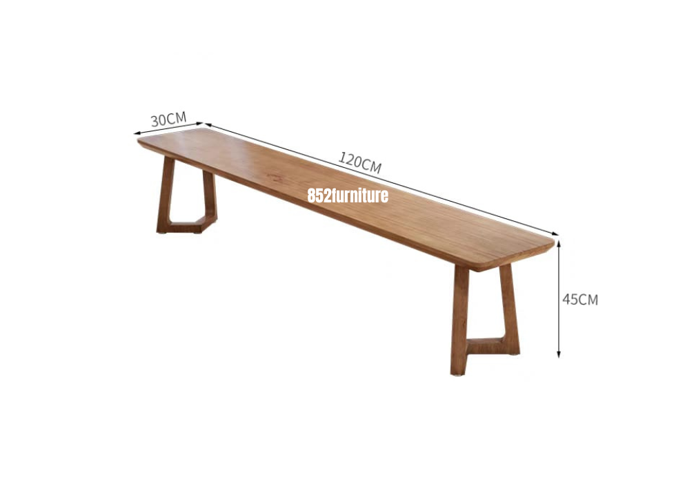 (包送貨安裝 | Delivery and Assembly Included) A057 日式實木長椅 (Solid wood bench)