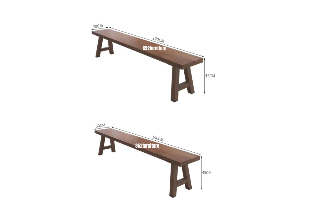 (包送貨安裝 | Delivery and Assembly Included) A062 日式實木長椅 (Wooden bench)