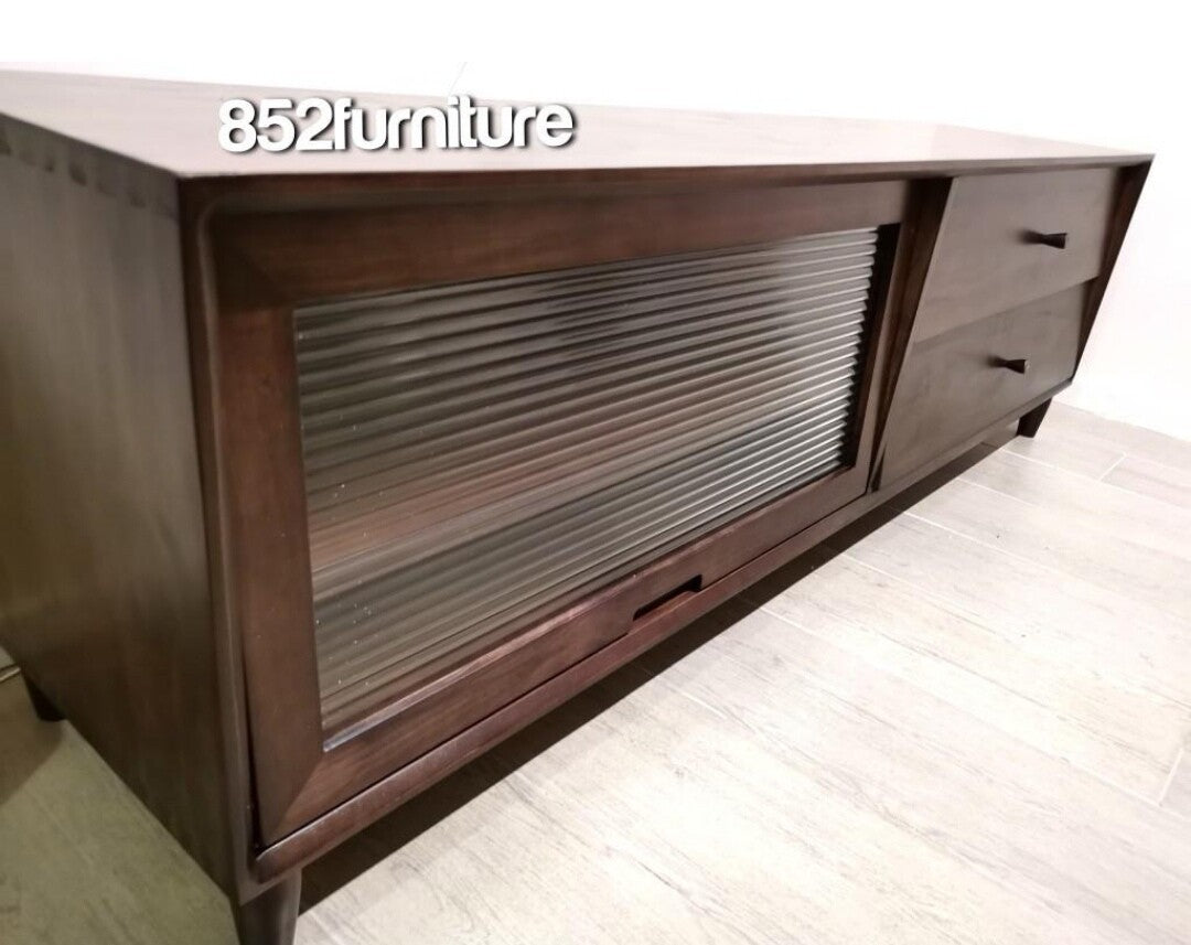 (包送貨安裝 | Delivery and Assembly Included) A092日式玻璃電視櫃(Wooden Tv Cabinet)