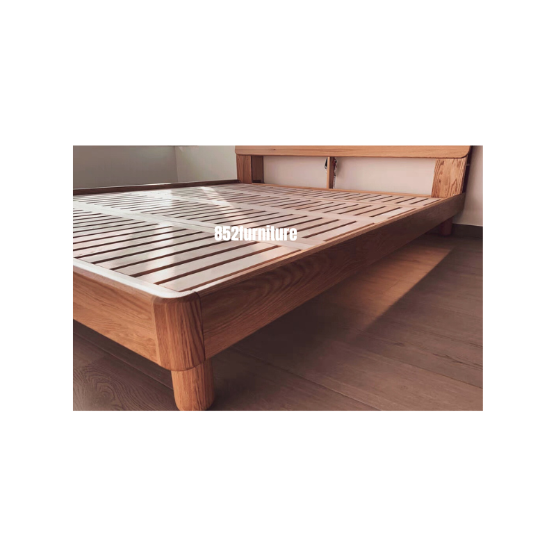 (包送貨安裝 | Delivery and Assembly Included) A151日式橡木大床 (Oak bed frame)