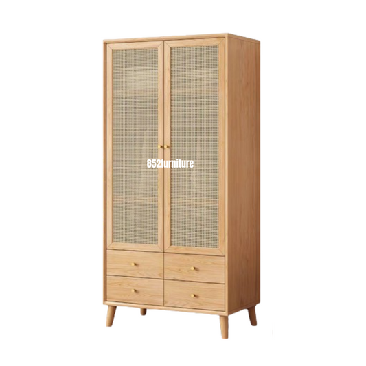 (包送貨安裝 | Delivery and Assembly Included) A258 藤面衣櫃 (Rattan Wardrobe)