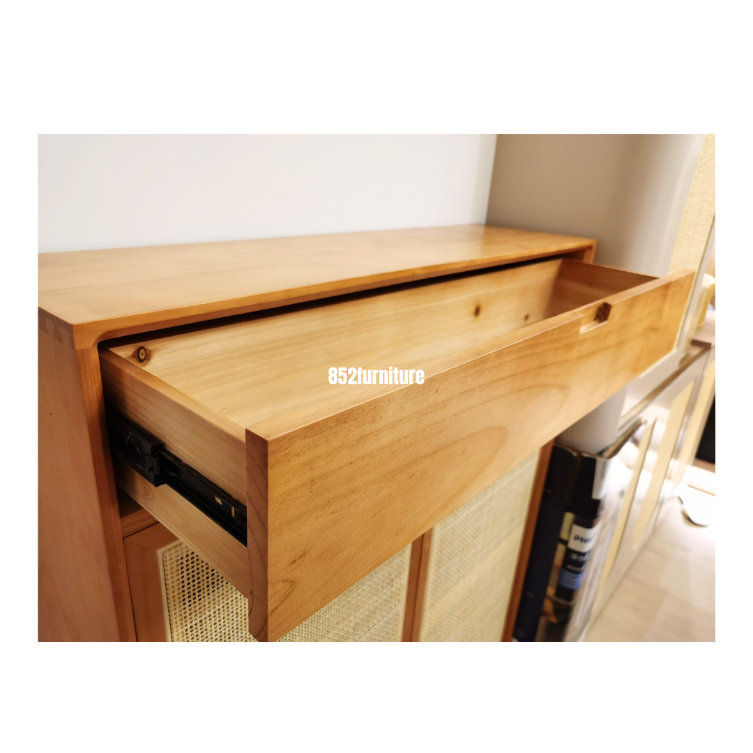 (包送貨安裝 | Delivery and Assembly Included) A266日式藤面鞋櫃(Rattan shoe cabinet)