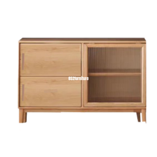 (包送裝安裝 | delivery and assembly included) A268日式玻璃電視櫃 (Reeded glass tv cabinet)