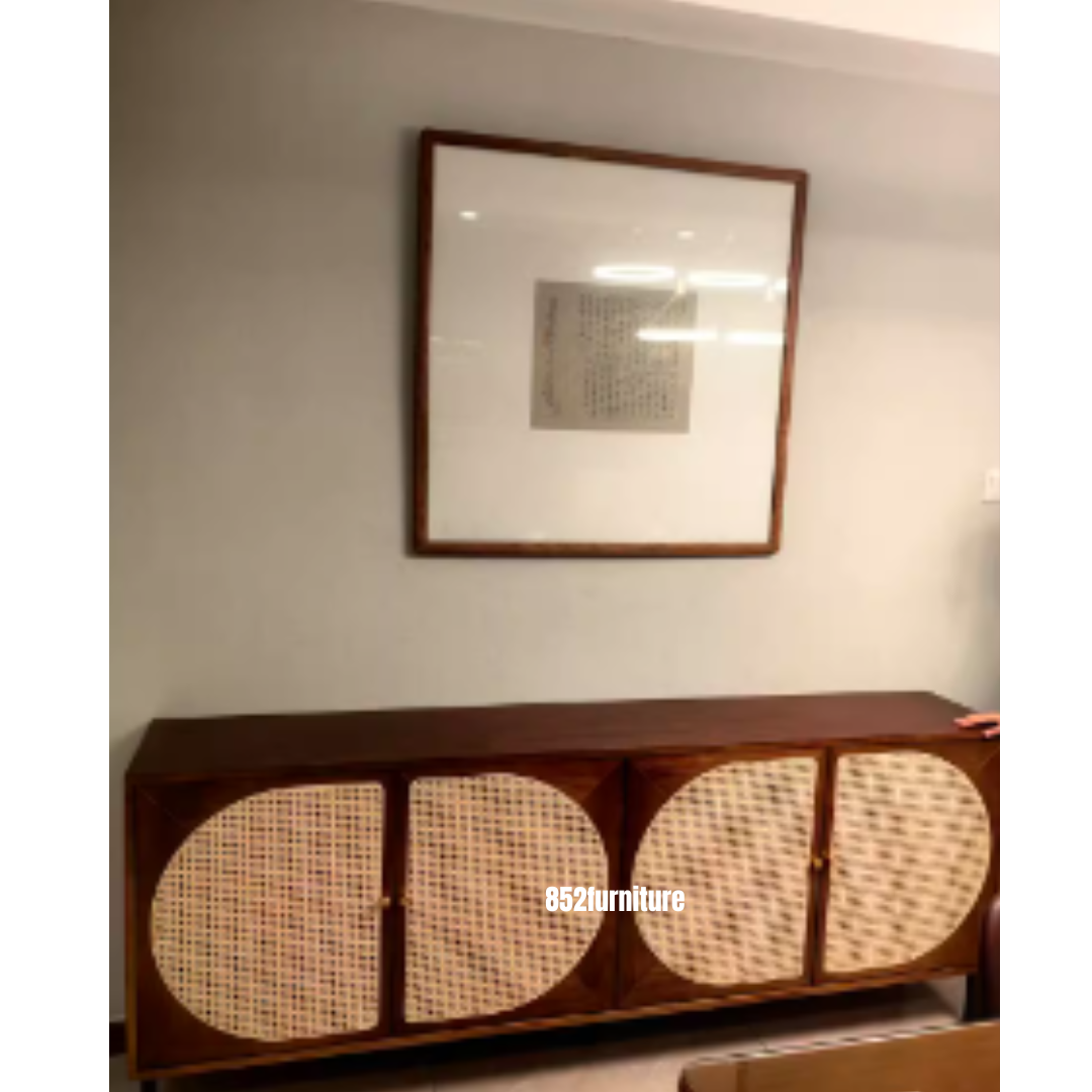 (包送貨安裝 | Delivery and Assembly Included) A273 日式藤面餐邊櫃 (rattan dining sideboard)