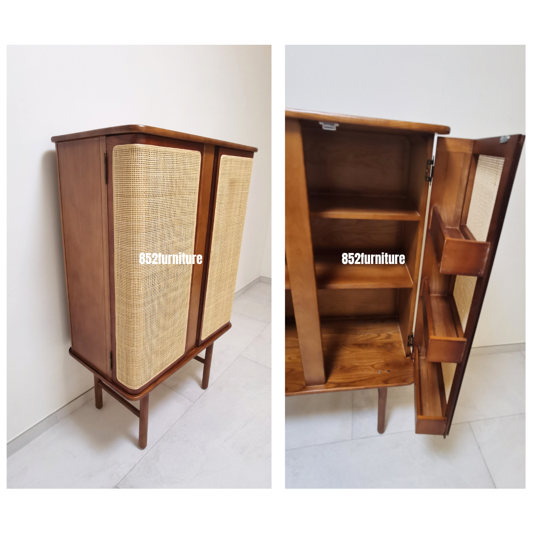 (包送貨安裝 | Delivery and Assembly Included)  A211 藤織門雜物櫃 (rattan cabineta