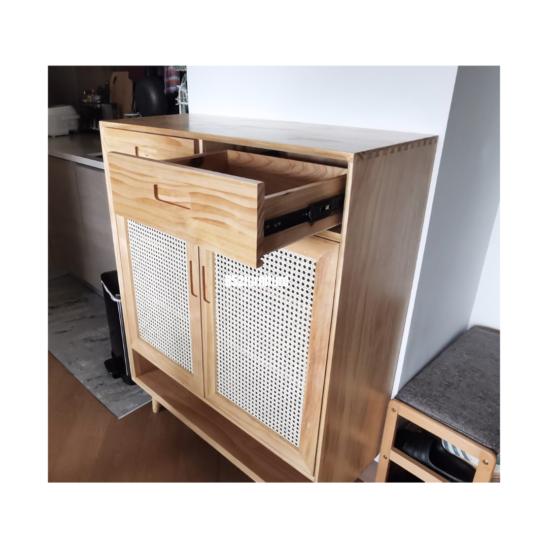 (包送貨安裝 | Delivery and Assembly Included) A254藤織面鞋櫃(Rattan shoe cabinet)