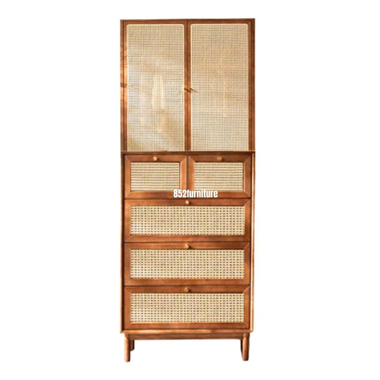 (包送貨安裝 | Delivery and Assembly Included) A297 日式藤面斗櫃 (Rattan chest of drawers)