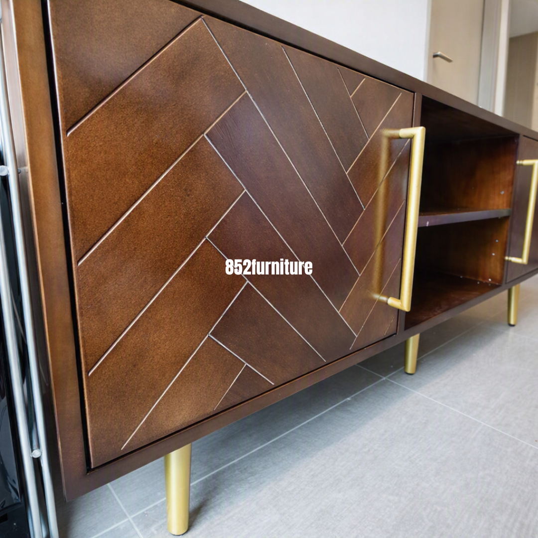 (包送貨安裝 | Delivery and Assembly Included)  A017中古風電視櫃 (Retro Tv Cabinet)