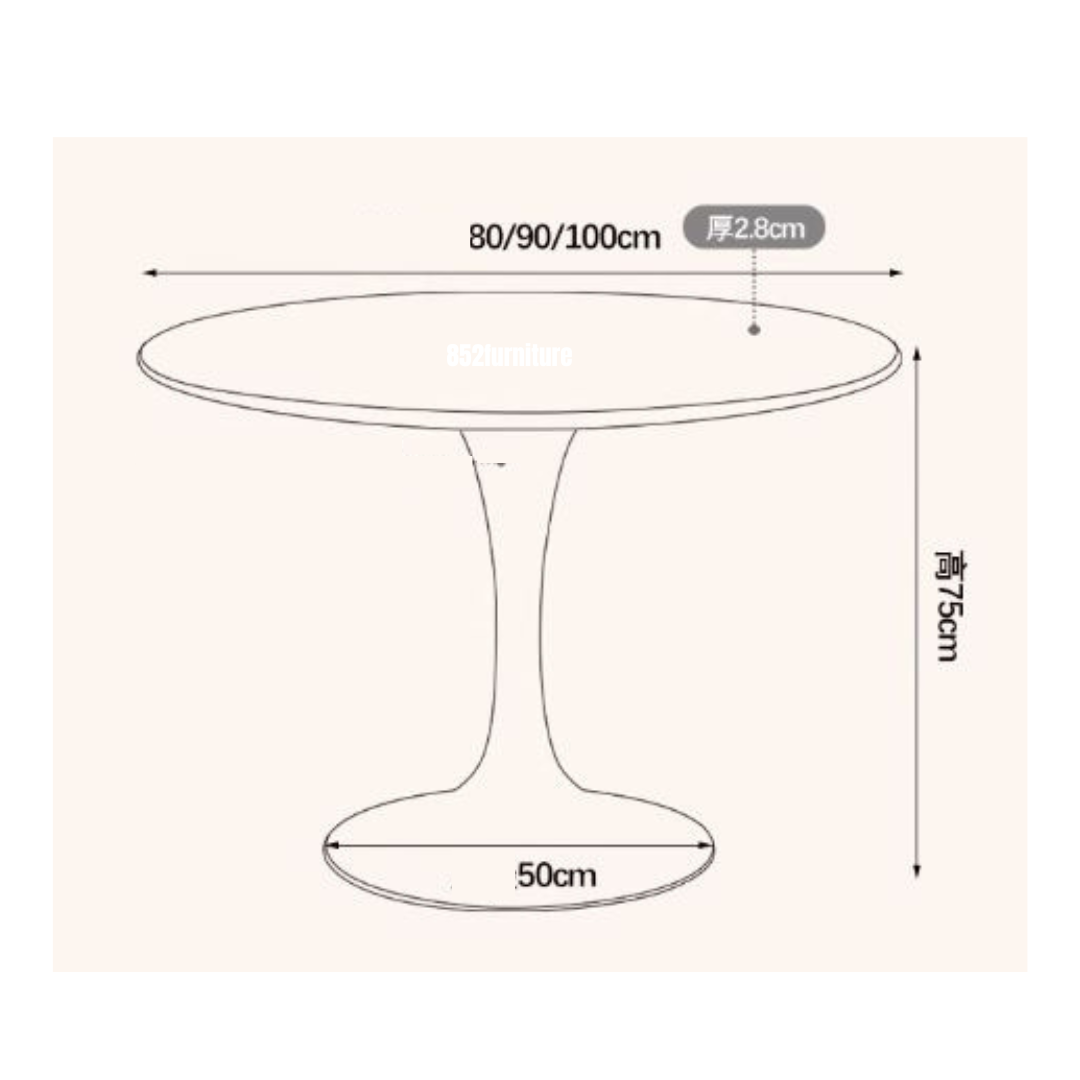 (包送貨安裝 | Delivery and Assembly Included) A300 白蠟木圓餐桌 (Dining Table)