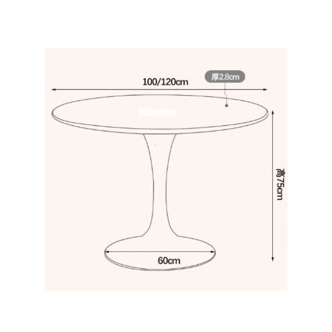 (包送貨安裝 | Delivery and Assembly Included) A300 白蠟木圓餐桌 (Dining Table)