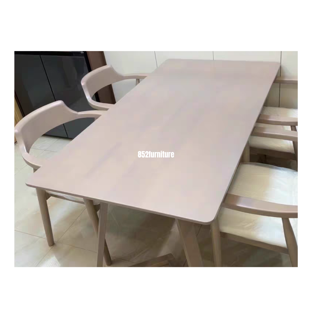 (包送貨安裝 | Delivery and Assembly Included) A332奶油木餐桌 (dining table)