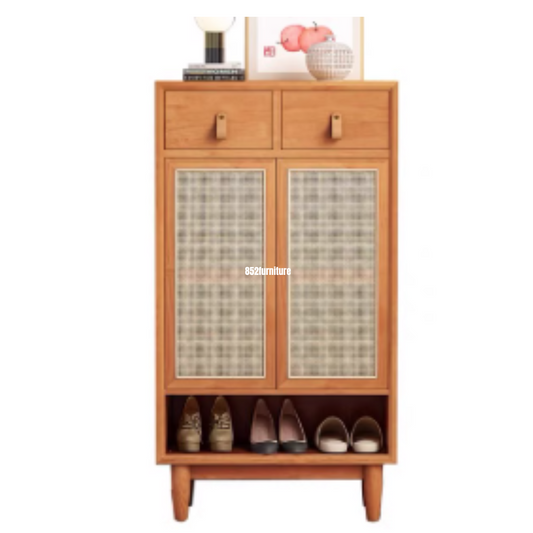 (包送貨安裝 | Delivery and Assembly Included)  A344日式藤面鞋櫃 (rattan shoe cabinet)