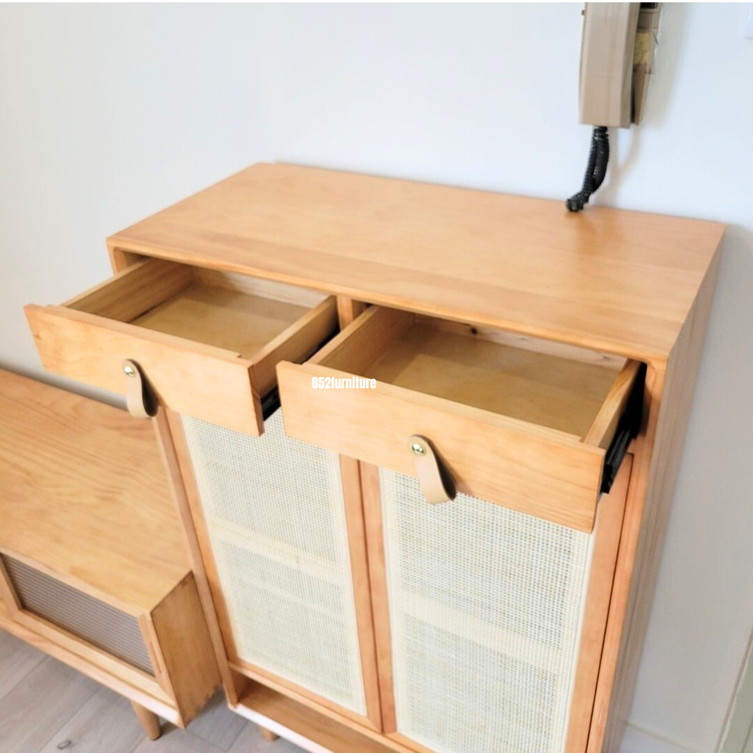 (包送貨安裝 | Delivery and Assembly Included)  A344日式藤面鞋櫃 (rattan shoe cabinet)