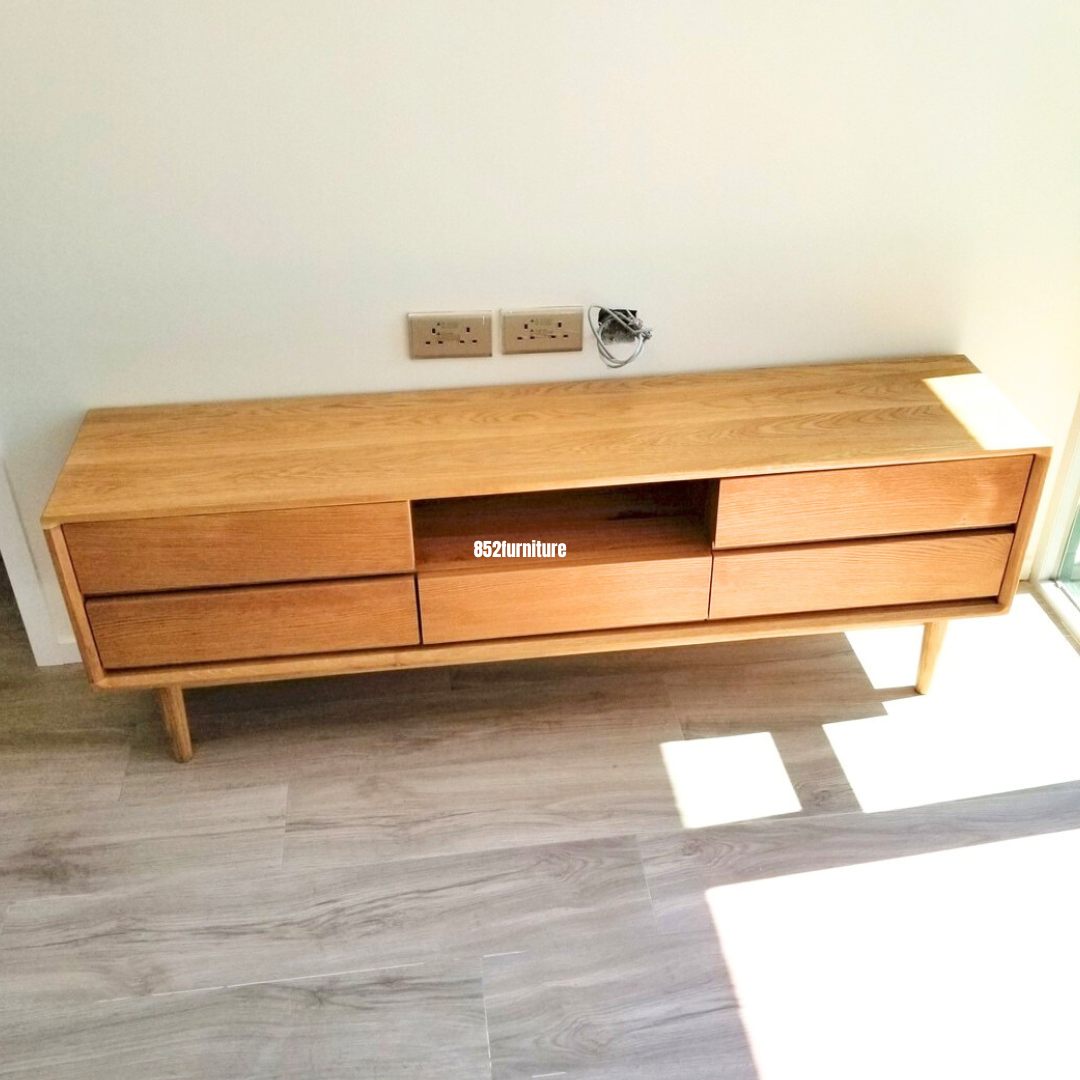 (包送貨安裝 | Delivery and Assembly Included) A345日式橡木電視櫃 (Oak tv cabinet)