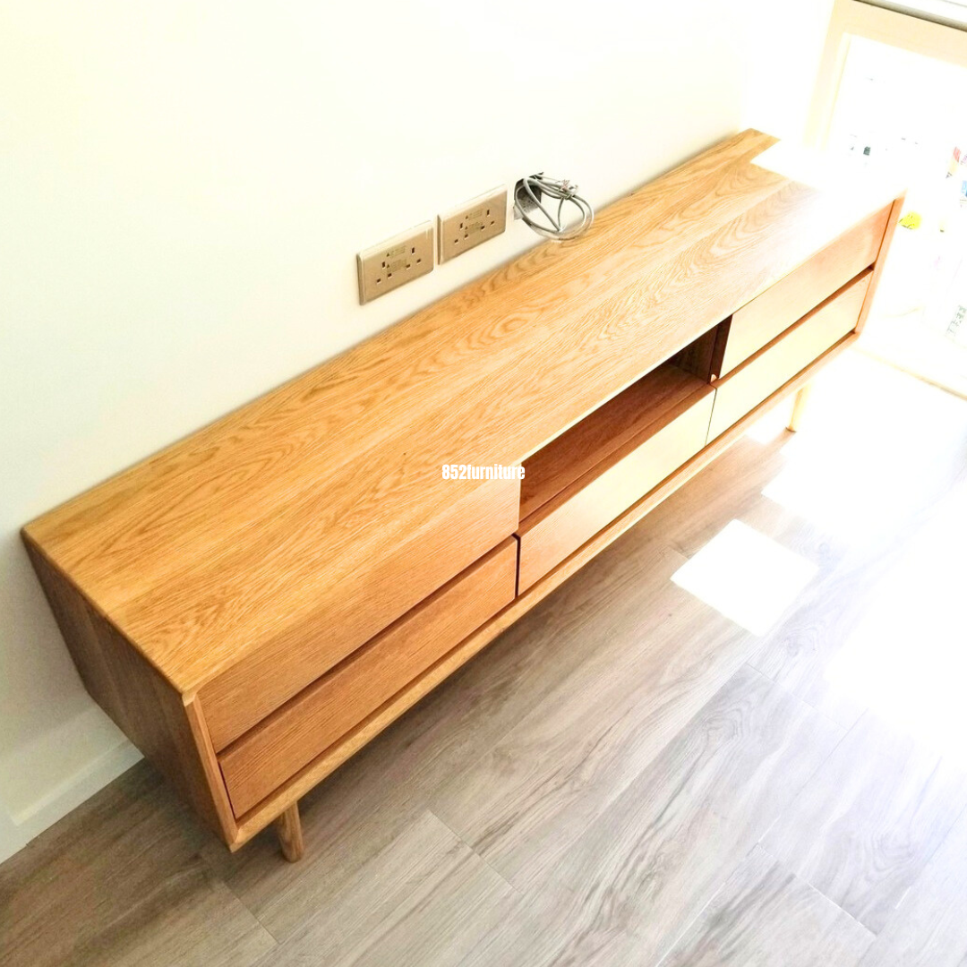 (包送貨安裝 | Delivery and Assembly Included) A345日式橡木電視櫃 (Oak tv cabinet)