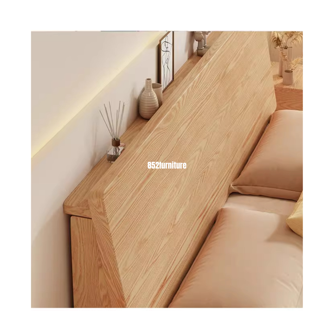 (包送貨安裝 | Delivery and Assembly Included) A455油壓木制大床 (hydraulic press bed frame)