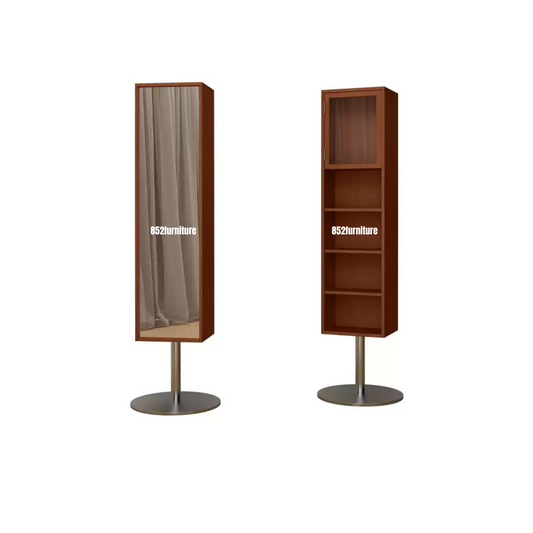 (包送貨安裝 | Delivery and Assembly Included) A468木制旋轉全身鏡 (wooden rotating full-length mirror)
