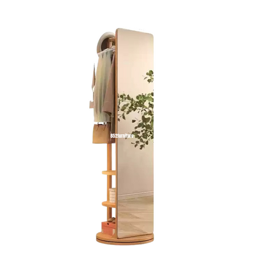(包送貨安裝 | Delivery and Assembly Included) A469 實木旋轉全身鏡 (wooded rotating full-length mirror)