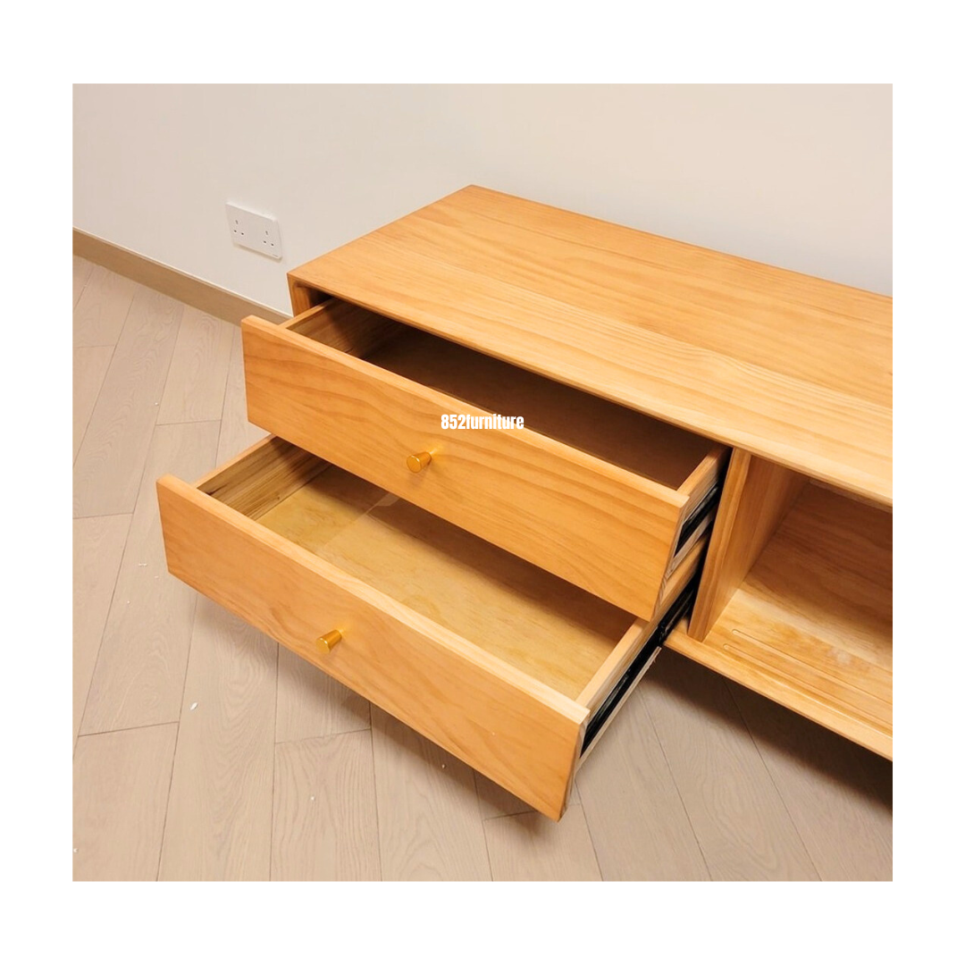 (包送貨安裝 | Delivery and Assembly Included) A478日式玻璃電視櫃 (Wooden tv cabinet)