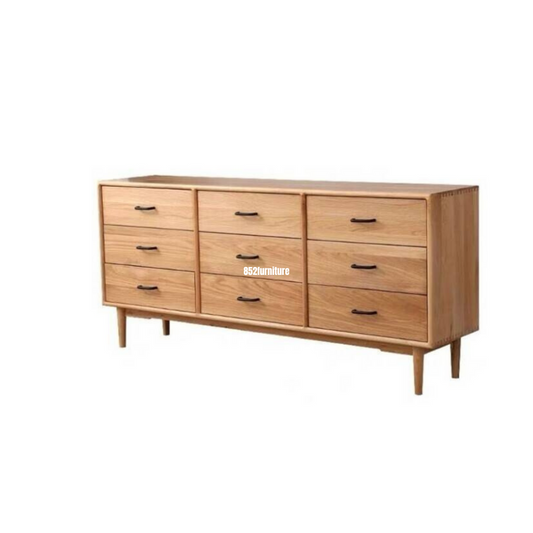 (包送貨安裝 | Delivery and Assembly Included) A102 日式實木九斗櫃 (Chest of drawers)