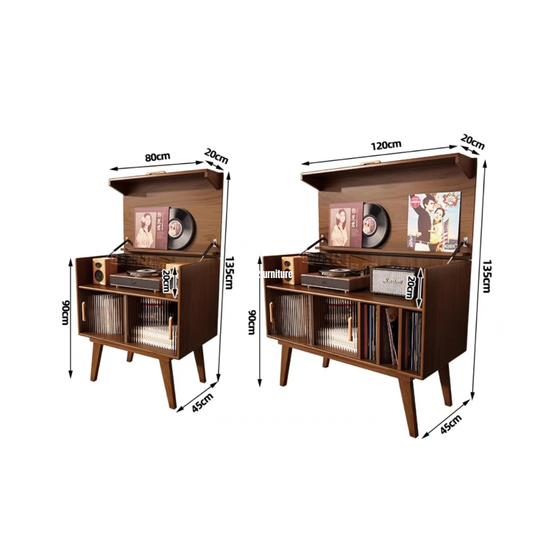 (包送貨安裝 | Delivery and Assembly Included) A485原木音響櫃 (HI-FI櫃) Wooden audio cabinet