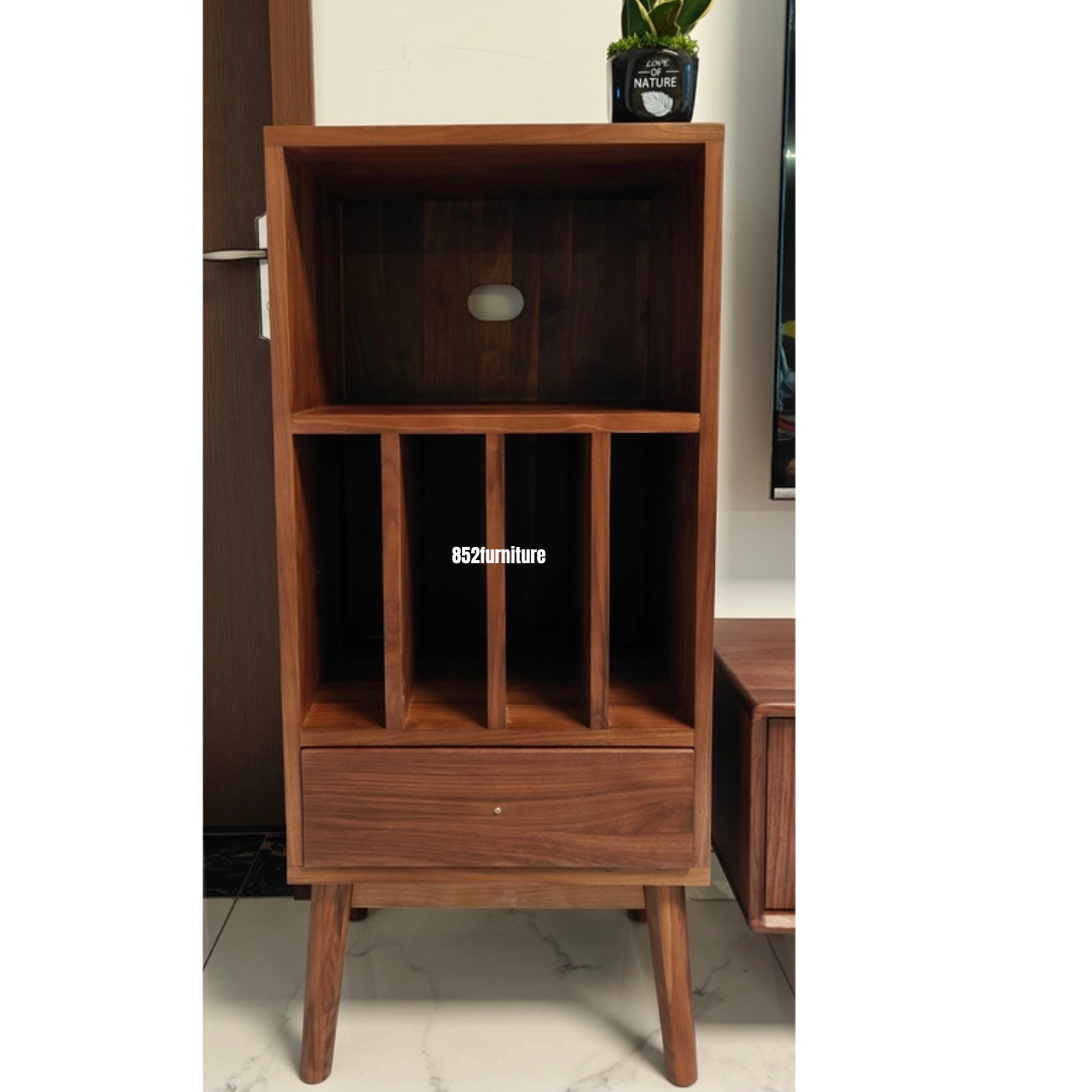 (包送貨安裝 | Delivery and Assembly Included) A487原木音響櫃 (HI-FI櫃) Wooden Audio cabinet