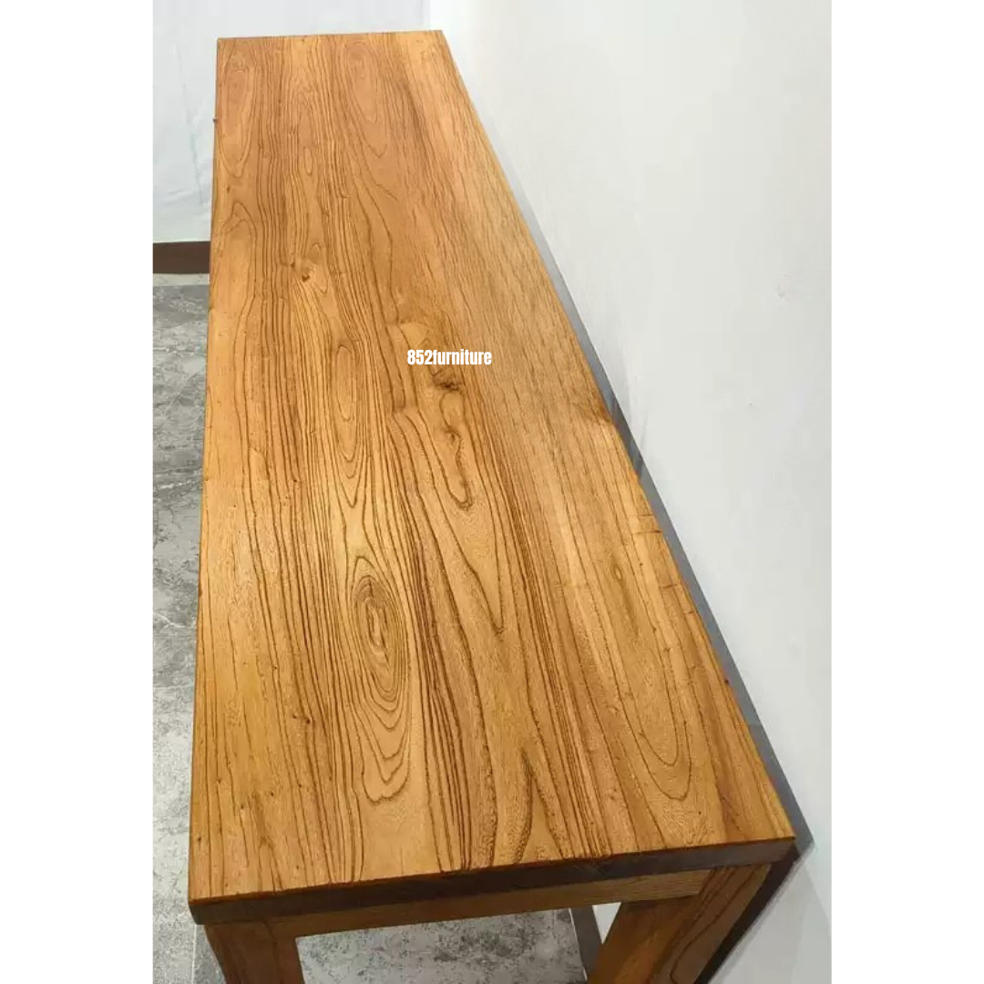 (包送貨安裝 | Delivery and Assembly Included) A491老榆木玄關桌(Elm table console)