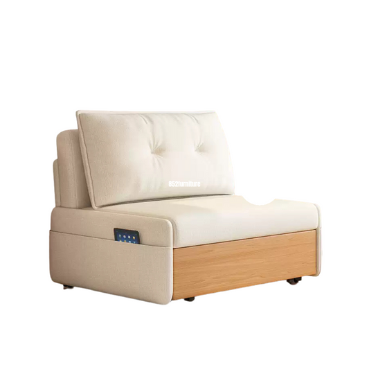 (包送貨安裝 | Delivery and Assembly Included) A495日式布藝梳化床 (wooden fabric sofa bed)