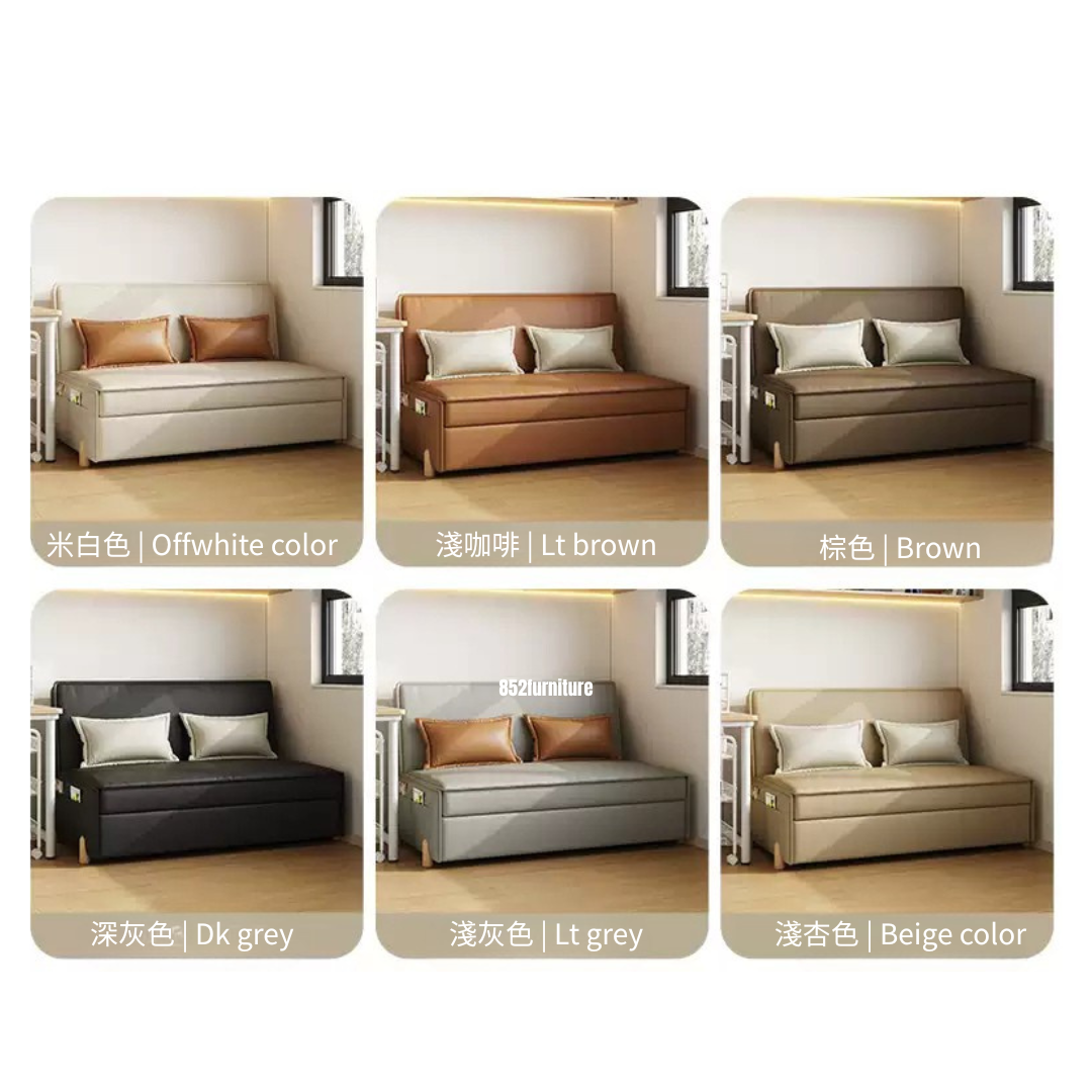 (包送貨安裝 | Delivery and Assembly Included)  A497 彷皮梳化床 (imitation leather sofa bed)