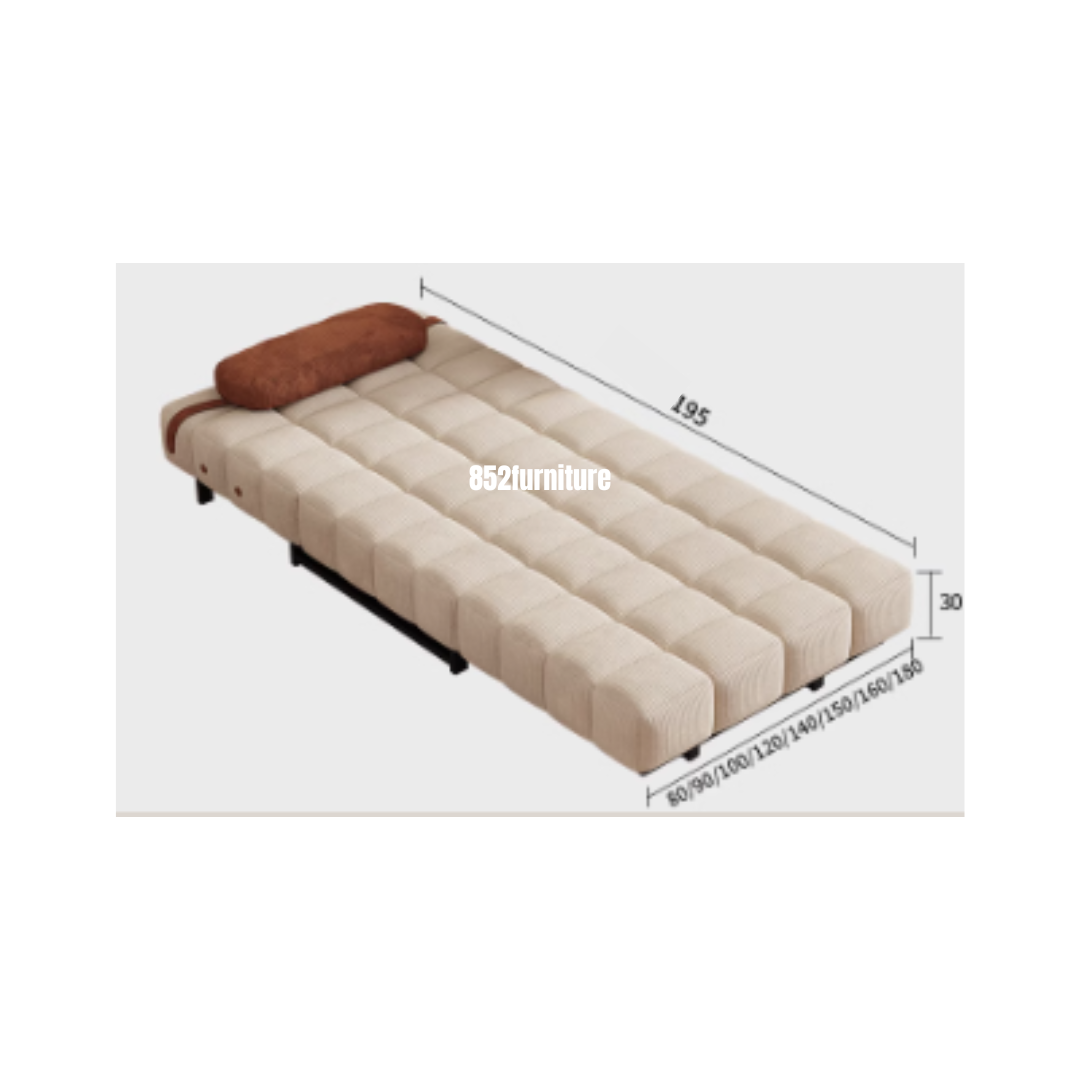(包送貨安裝 | Delivery and Assembly Included) A367日式燈芯絨梳化床 (corduroy sofa bed)