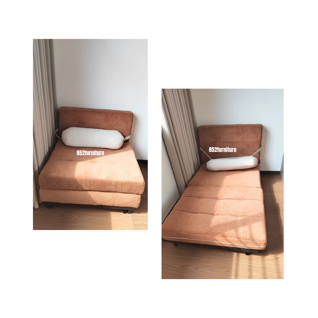 (包送貨安裝 | Delivery and Assembly Included) A367日式燈芯絨梳化床 (corduroy sofa bed)