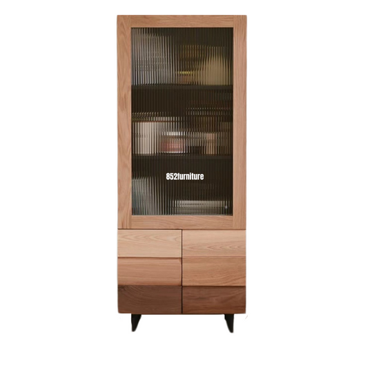 (包送貨安裝 | Delivery and Assembly Included) A499日式實木展示櫃 (Wooden display cabinet)
