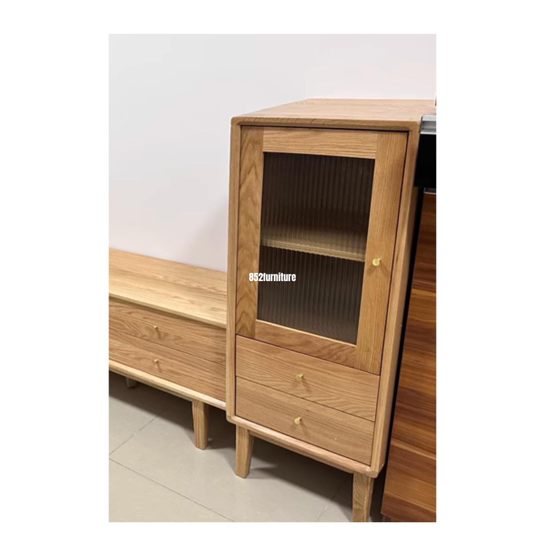 (包送貨安裝 | Delivery and Assembly Included) A372日式實木展示櫃 (Wooden display cabinet)