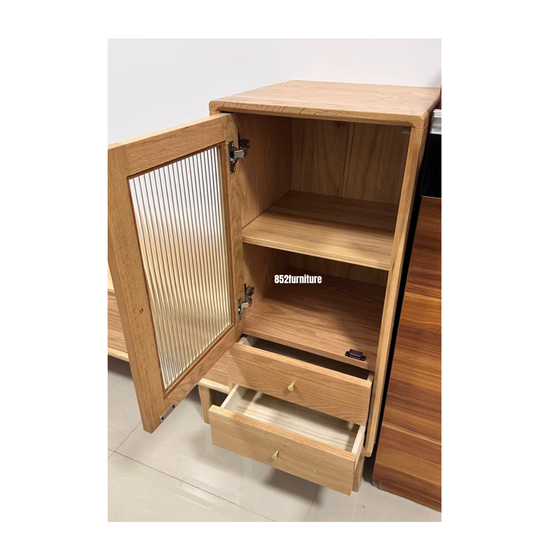 (包送貨安裝 | Delivery and Assembly Included) A372日式實木展示櫃 (Wooden display cabinet)