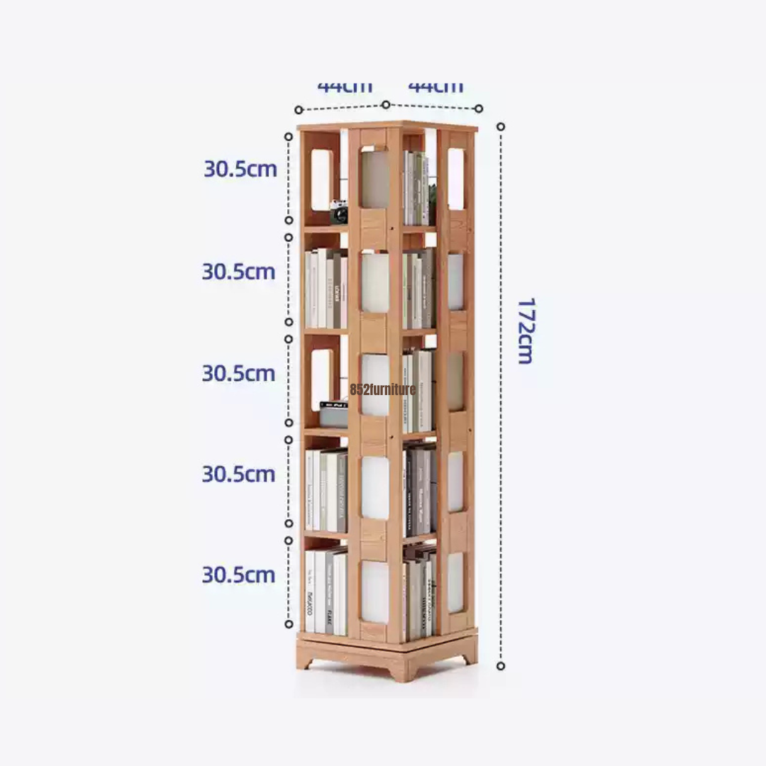 (包送貨安裝 | Delivery and Assembly Included) A377 實木旋轉書櫃 (Wooden rotatable bookcase)