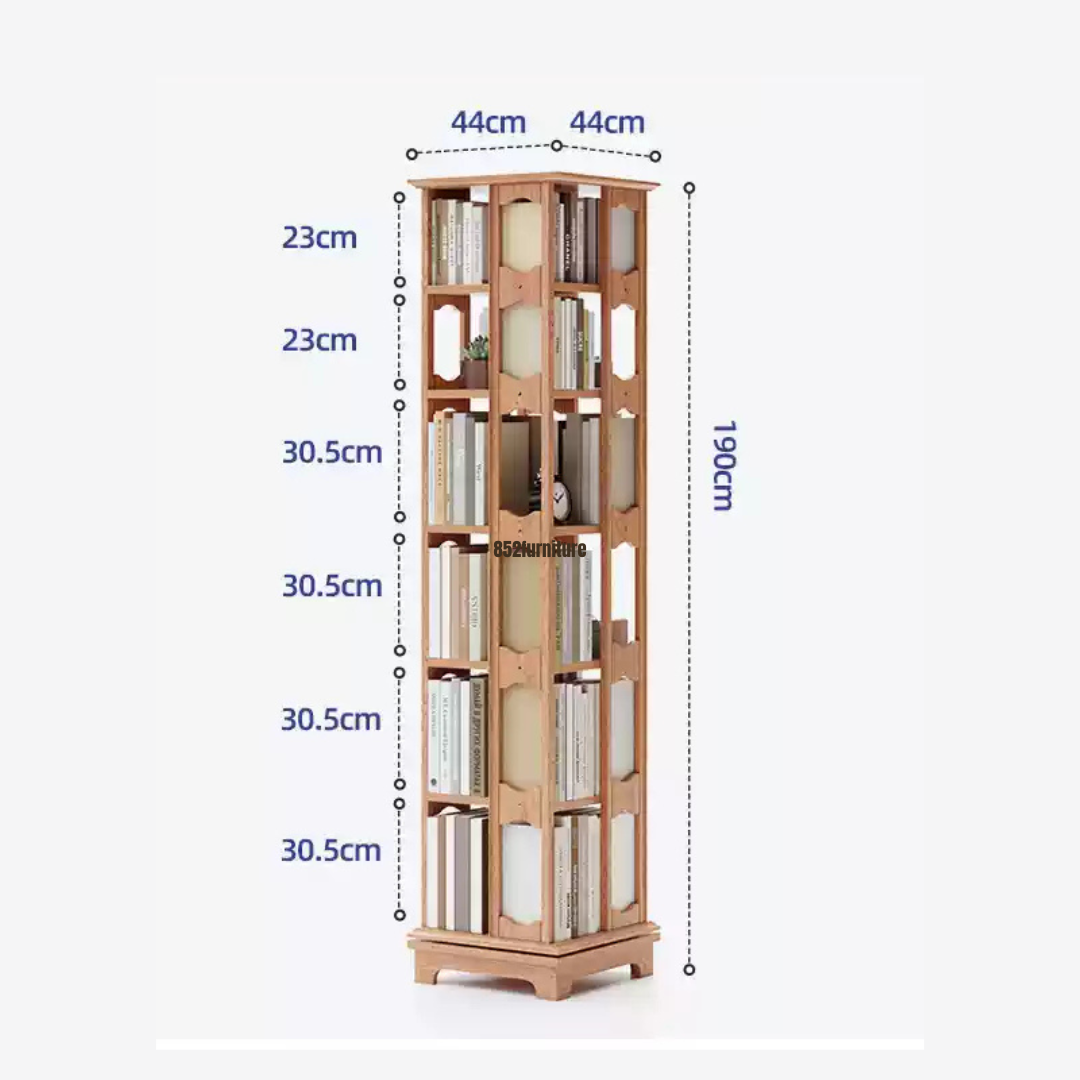 (包送貨安裝 | Delivery and Assembly Included) A377 實木旋轉書櫃 (Wooden rotatable bookcase)