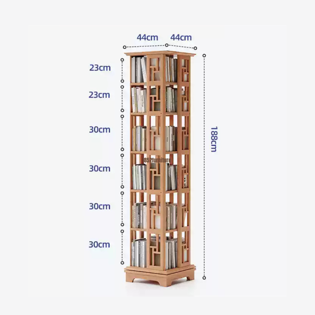 (包送貨安裝 | Delivery and Assembly Included) A377 實木旋轉書櫃 (Wooden rotatable bookcase)