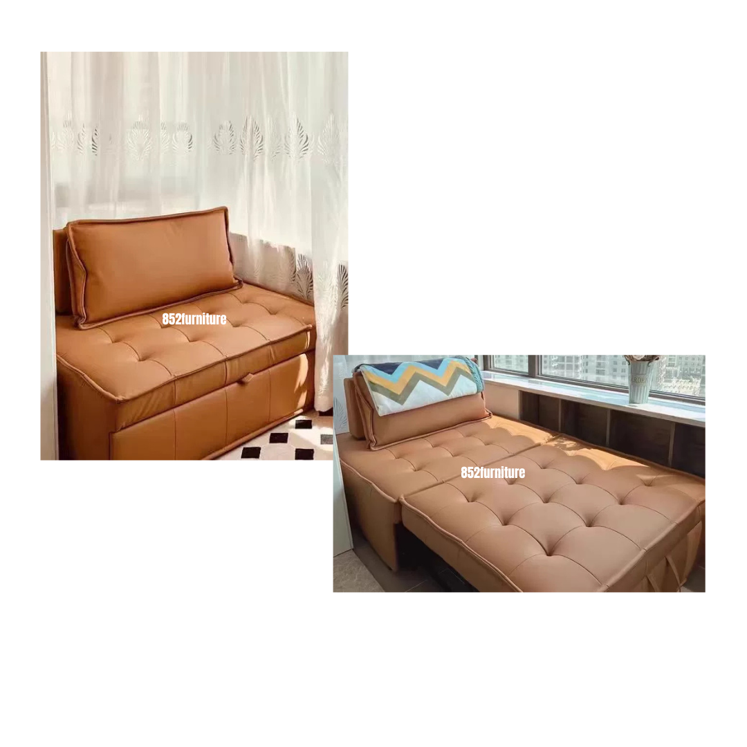 (包送貨安裝 | Delivery and Assembly Included) A378布藝梳化床 (wooden fabric sofa bed)