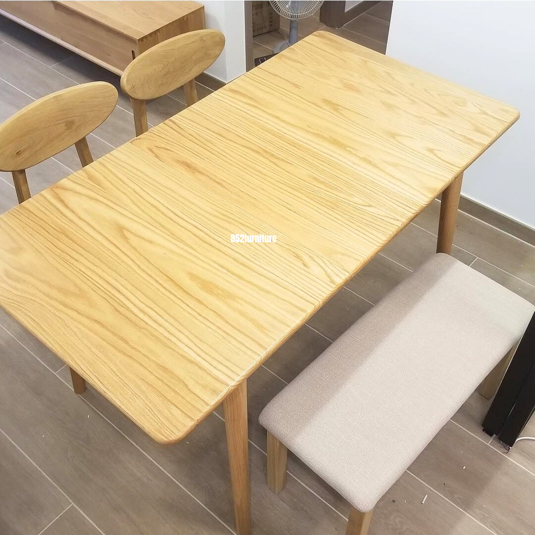 (包送貨安裝 | Delivery and Assembly Included) A438日式橡木申縮餐桌 (oak extendable dining table)