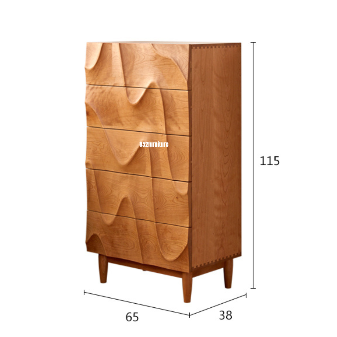 (包送貨安裝 | Delivery and Assembly Included) A446櫻桃木五斗櫃 (Cherry wood chest of drawers)