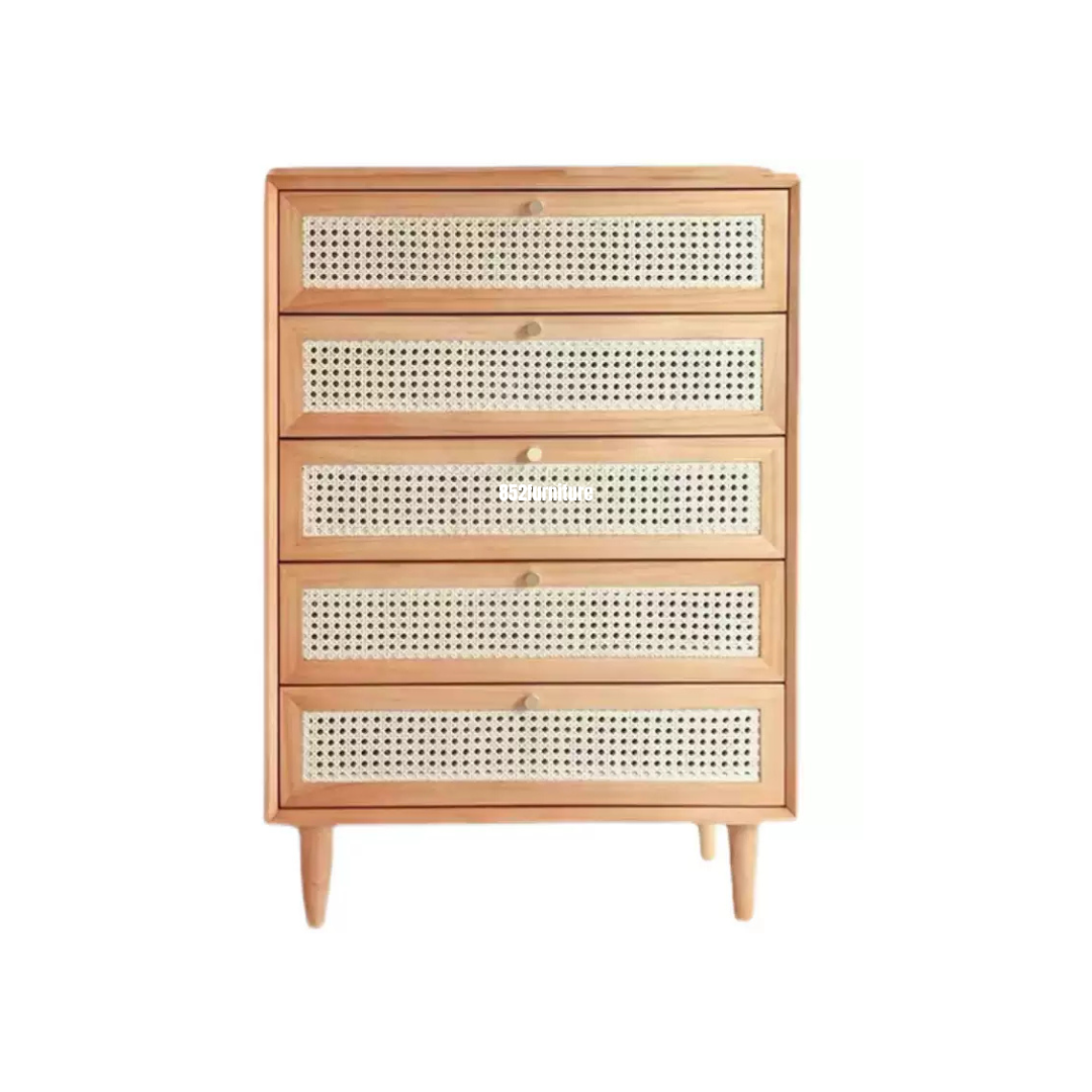 (包送貨安裝 | Delivery and Assembly Included) A448 藤織面五斗櫃 (Rattan chest of drawers)
