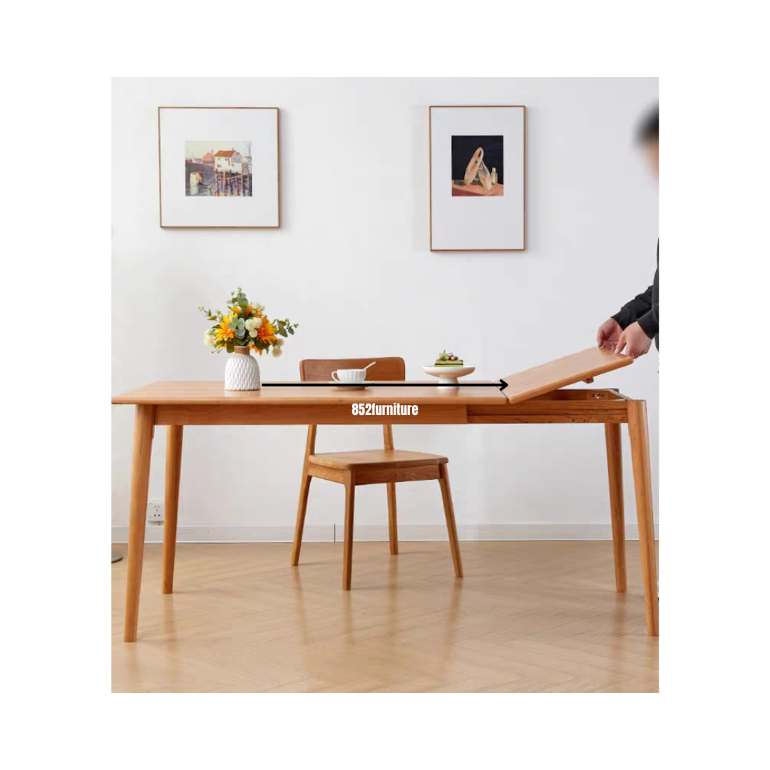(包送貨安裝 | Delivery and Assembly Included) A508橡木申縮餐桌 (oak extendable dining table)