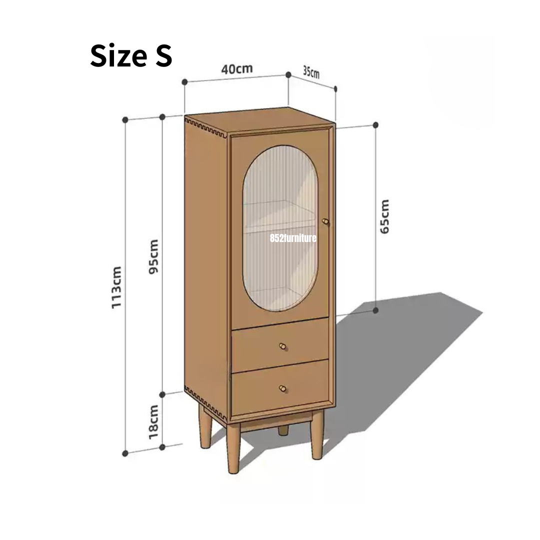 (包送貨安裝 | Delivery and Assembly Included)  A513實木展示櫃 (Wooden display cabinet)