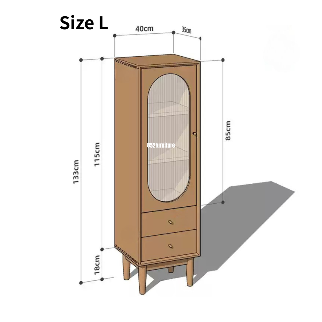 (包送貨安裝 | Delivery and Assembly Included)  A513實木展示櫃 (Wooden display cabinet)