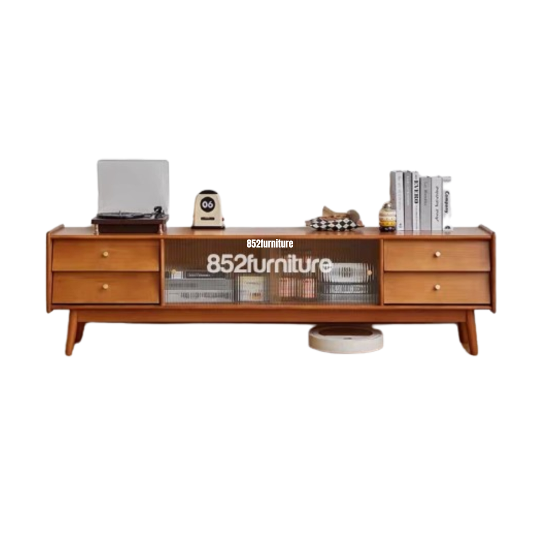 (包送貨安裝 | Delivery and Assembly Included)  A360 日式玻璃電視櫃 (japanese style tv cabinet)