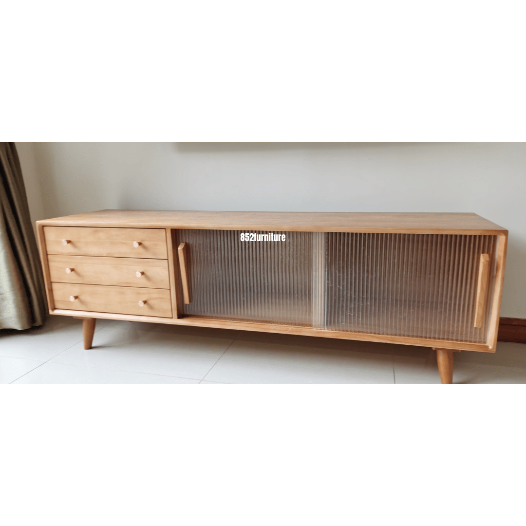 (包送貨安裝 | Delivery and Assembly Included)  A045日式玻璃電視櫃(tv cabinet)