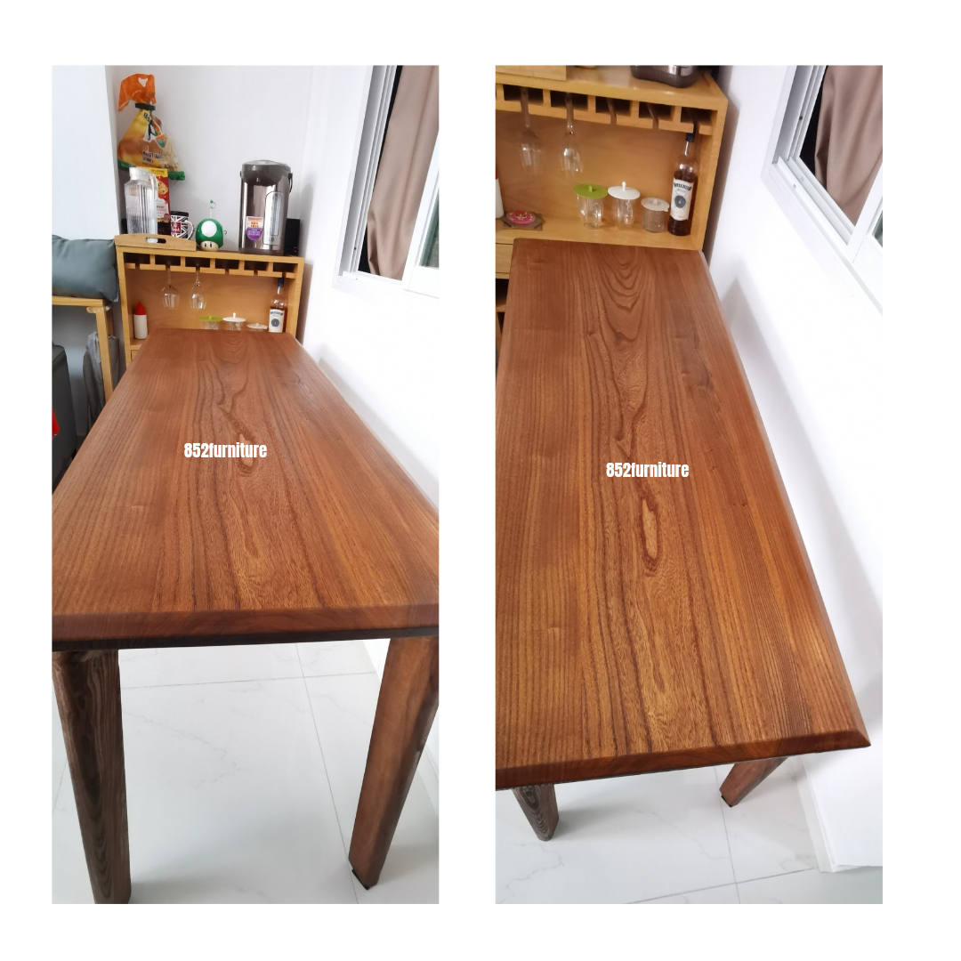 (包送貨安裝 | Delivery and Assembly Included) A336 老榆木實木餐桌 (elm dining table)