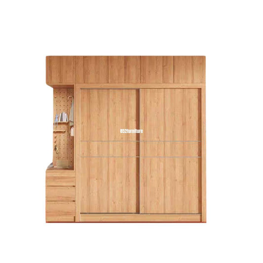 (包送貨安裝 | Delivery and Assembly Included) A528 趟門衣櫃 (Wooden sliding door wardrobe)